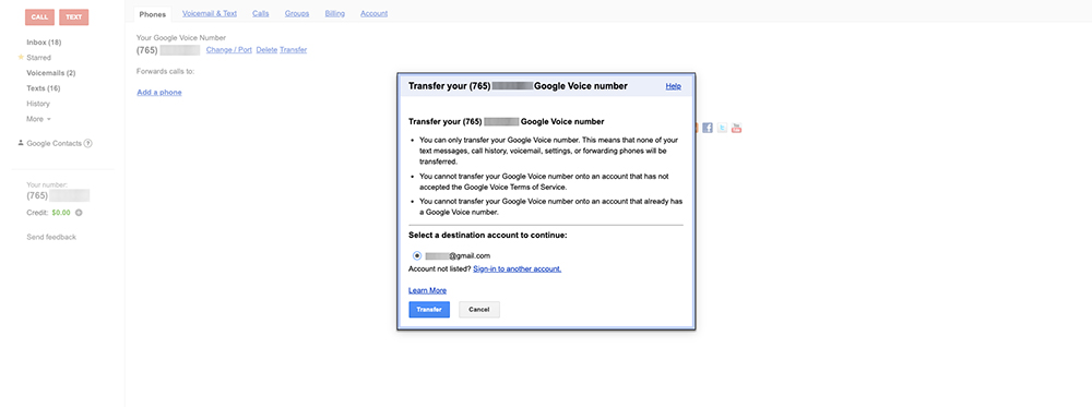 آموزش تغییر شماره در گوگل ویس